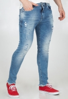 Calça Jeans Skinny Rock & Soda Cropped Masculina Desfiada