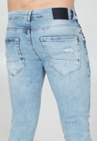 Calça Jeans Skinny Rock & Soda Masculina Desfiada