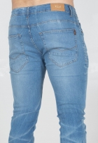 Calça Jeans Skinny Rock & Soda Masculina Desfiada Casual