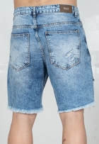 Bermuda Jeans Relaxed Rock & Soda Masculina Destroyed