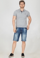 Bermuda Slim Zune Jeans Masculina Com Elastano Casual