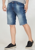 Bermuda Slim Zune Jeans Masculina Com Elastano Casual