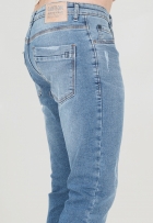 Calça Jeans Slim Flexy Masculina Desfiada Com Elastano