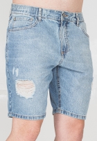 Bermuda Jeans Destroyed Masculina Reta Casual Premium