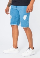 Bermuda Jeans Claro Masculina Desfiada Casual Premium