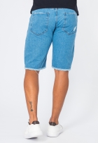 Bermuda Jeans Claro Masculina Desfiada Casual Premium