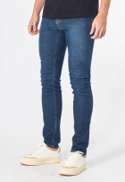 Calça Jeans Masculina Slim Com Elastano Premium Azul Escuro