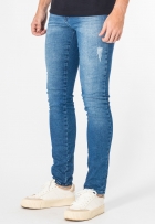Calça Jeans Masculina Slim Com Elastano Bolso Premium Azul