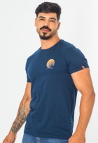 Camiseta Masculina Algodão Com Estampa Nas Costas Premium