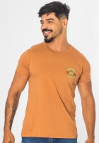 Camiseta Masculina Com Mini Estampa De Algodão Manga Curta