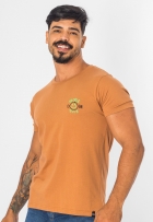 Camiseta Masculina Com Mini Estampa De Algodão Manga Curta