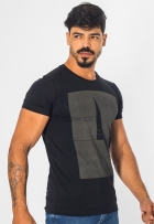 Camiseta Masculina Viscolycra Premium C/ Estampa Manga Curta
