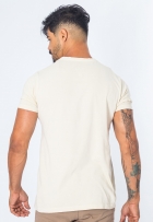 Camiseta Algodão Masculina Estonada Com Estampa Refletiva