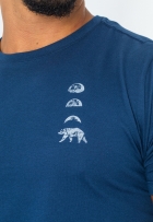 Camiseta Masculina Algodão Estampa Costas Urso Gola Redonda