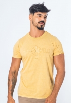 Camiseta Masculina Algodão Estonada Estampa Bússola Casual