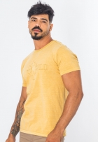 Camiseta Masculina Algodão Estonada Estampa Bússola Casual