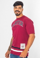 Camiseta Masculina Algodão Alongada Com Estampa Manga Curta