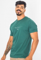 Camiseta Masculina Algodão Minimalista Gola Redonda Casual
