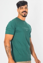 Camiseta Masculina Algodão Minimalista Gola Redonda Casual
