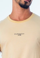 Camiseta Masculina Minimalista Gola Redonda Manga Curta