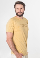Camiseta Masculina Algodão Estonada Freedon Verão Casual
