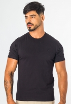 Camiseta Masculina Básica Com Elastano Premium Manga Curta