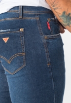 Calça Jeans Masculina Com Elastano Bolso Casual Lisa Azul