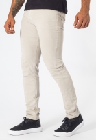 Calça Jeans Masculina Areia Casual Slim Com Elastano E Bolso